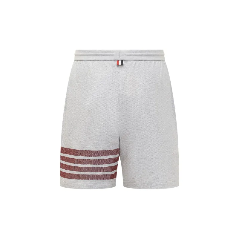 THOM BROWNE 4 Bar Striped Drawstring Track Shorts-1