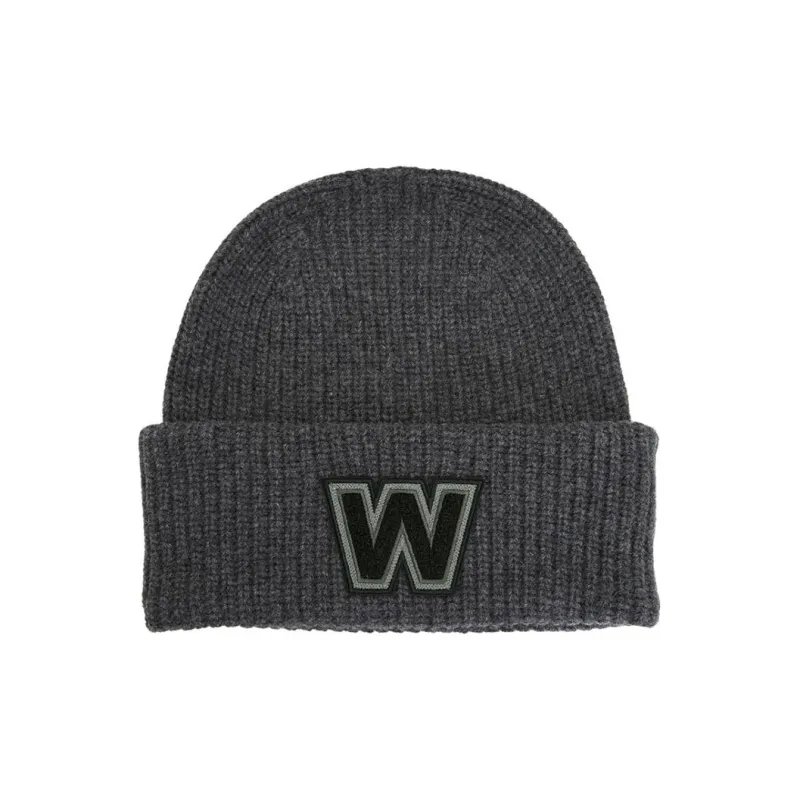 MaxMara Virgin Wool Beanies Unisex Gray-0