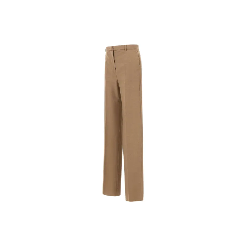 MaxMara Pleat Detailed Straight Leg Trousers-2