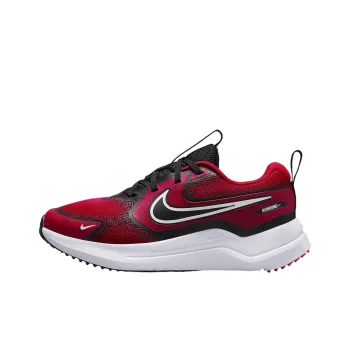 Nike Cosmic Runner Anti Slip Wear Resistant Low Top Kids' Running Shoes Red Black Teenagers