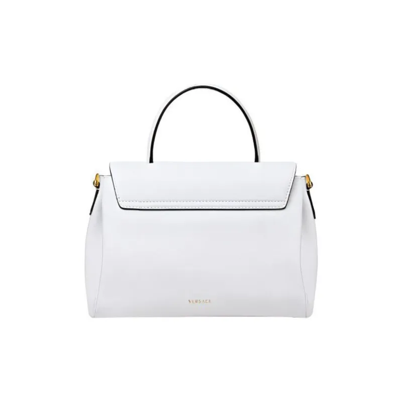 VERSACE La Medusa Cow Leather Crossbody Bags Handbags Medium Size Women's White-2
