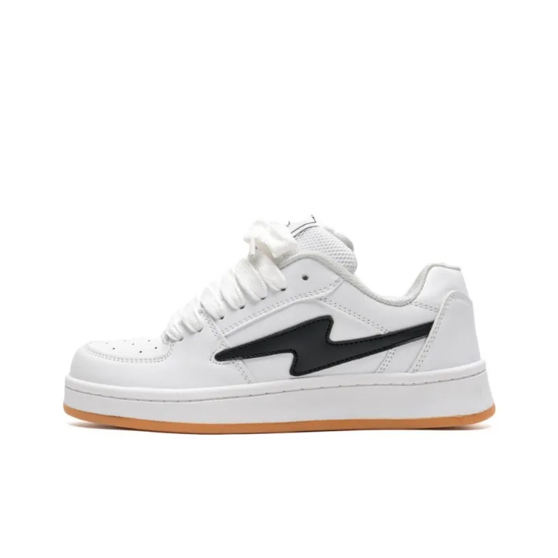 LIANGHUO Slip-Resistant Cushioning Impact Resistance Wear-Resistant Low-Top Skateboard Shoes Unisex Ecru-5