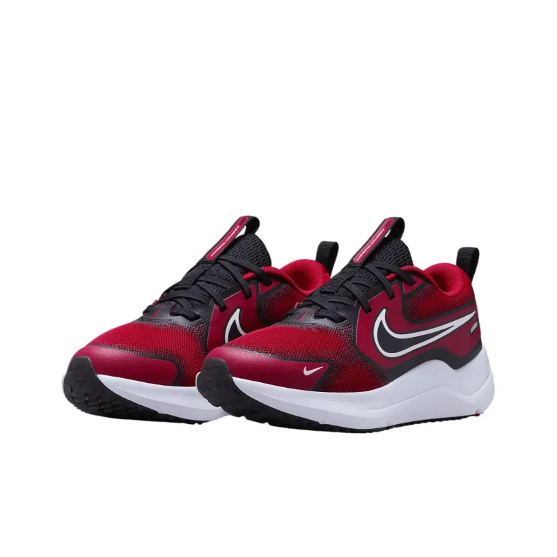 Nike Cosmic Runner Abrasion Resistant Low Top Kids' Running Shoes Red Black Unisex-2
