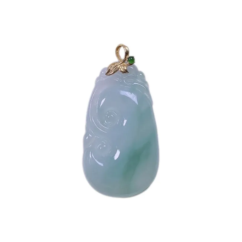 PUPAN Ice Glutinous Jadeite Pendants Women's-0