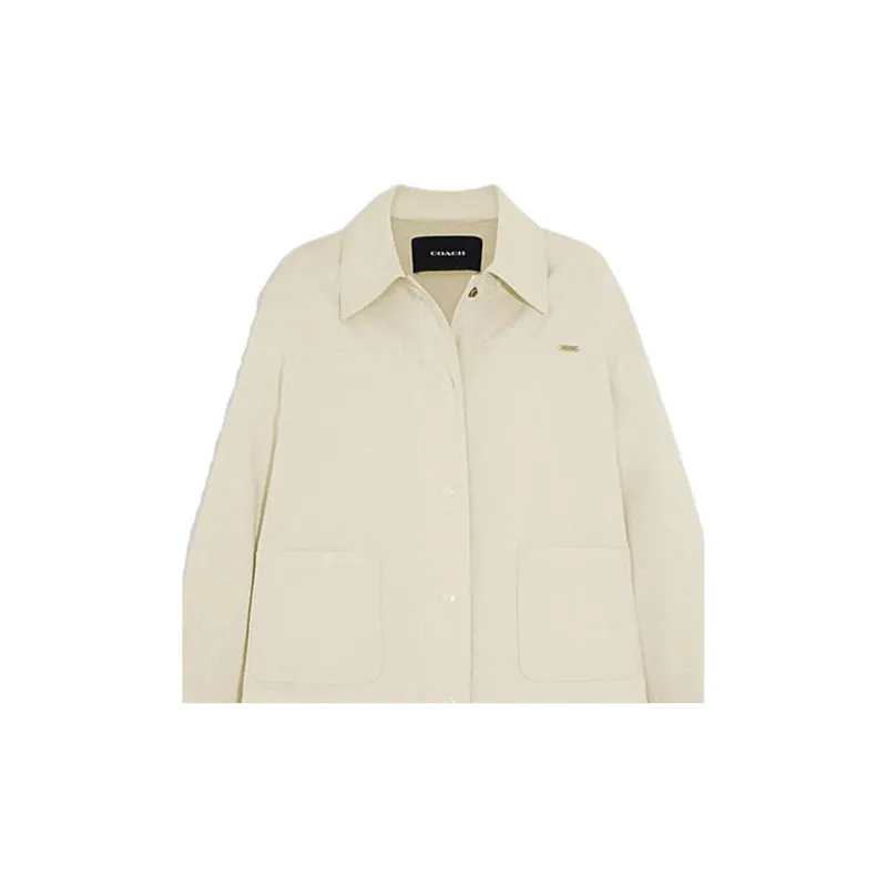 COACH SS23 Jackets Coats Women's Ivory White-3
