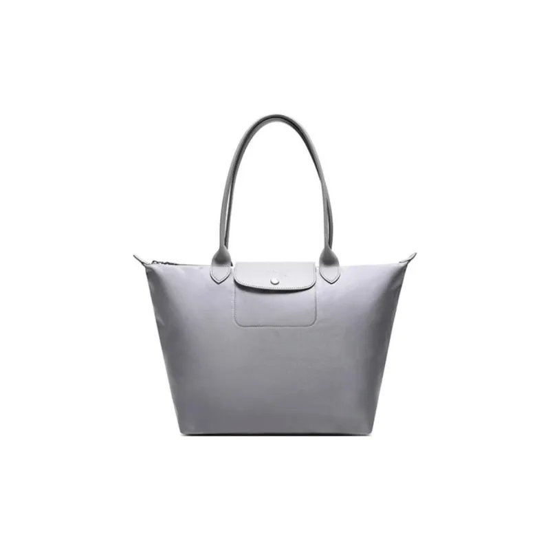 LONGCHAMP Le Pliage Néo Fabric Handbag Shoulder Bag Women's Cement Gray-0