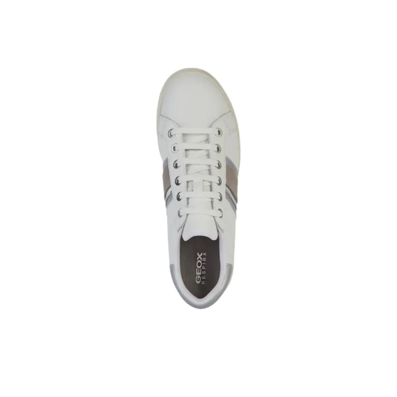 GEOX Jaysen Low-Top Skateboard Shoes Women's White-4