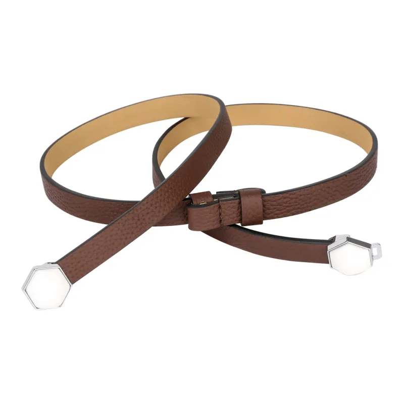 CATELLES Top Grain Cow Leather Leather Belts Women's Black/Red Coffee Camel Khaki 1.4cm-14