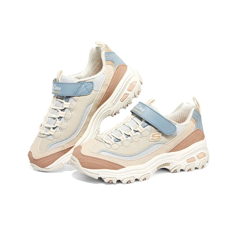Skechers Anti Kick Low Top Casual Shoes Natural/Light Blue Teenagers-2