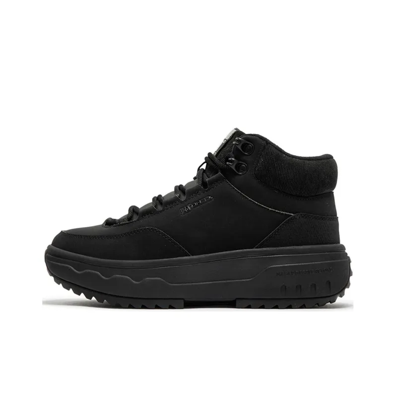361° Trudging In The Snow Anti Slip Wear Resistant High Top Casual Shoes Women's Black-0