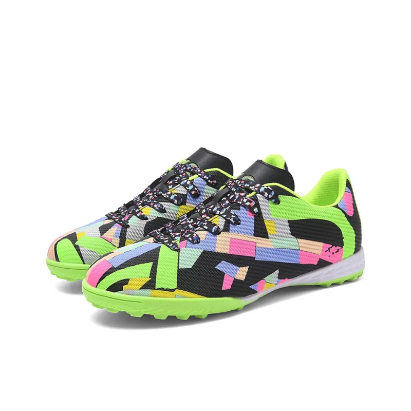 MEKY TF Rubber Broken Studs Soft Ground Non slip Wear resistant Impact resistant Soccer Shoes Unisex-2