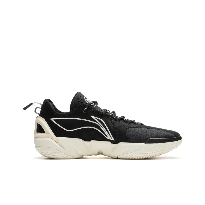 LiNing Anti-Wool 4.5 Wear-Resistant Low-Top Basketball Shoes Men's Black White-1