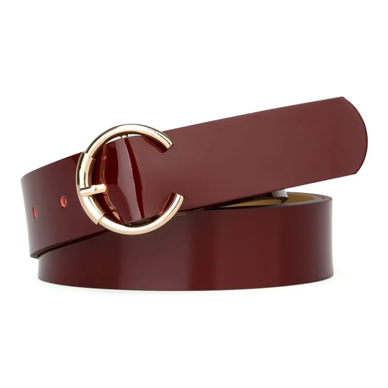 CATELLES Top Grain Cow Leather Leather Belts Women's Black/Burgundy/Coffee/Apricot 2.8cm-8