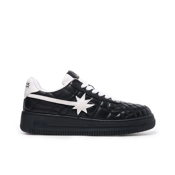 Starwalk Soldier Warm Wear Resistant Lightweight Low Top Skateboard Shoes Unisex Black-1