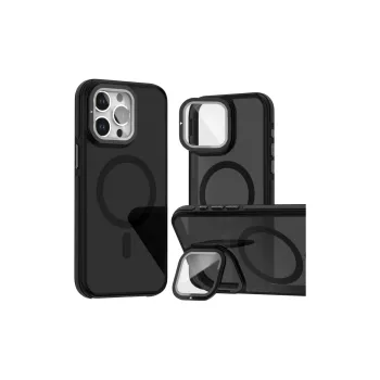 TXBX PC Material Two Tone Mist Pink Skin Feel Camera Cap Stand Case Compatibility With Apple 12/13/14/15/16 Collection