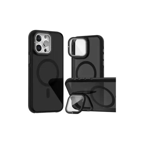TXBX PC Material Two Tone Mist Pink Skin Feel Camera Cap Stand Case Compatibility With Apple 12/13/14/15/16 Collection