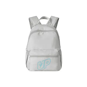 TURN UP Polyester Students Backpack Unisex Gray