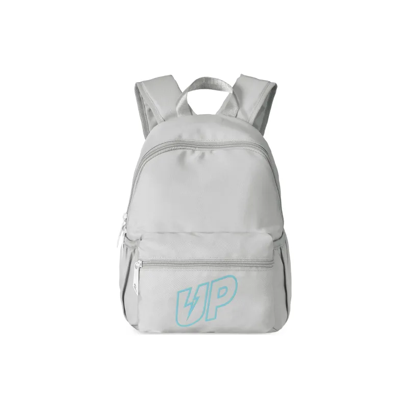 TURN UP Polyester Students Backpack Unisex Gray-0