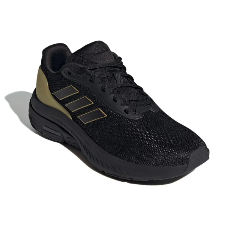 Adidas Cloudfoam Anti Slip Wear Resistant Low Top Casual Shoes Women's Black Gold-2