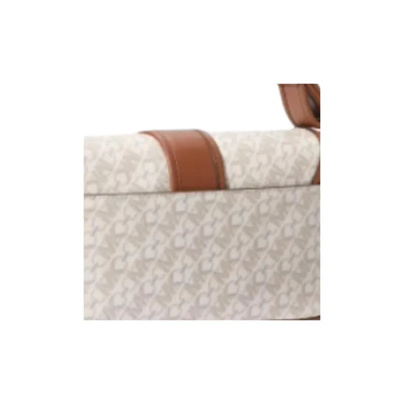 MICHAEL KORS Cow Leather Shoulder Bag Handbag Shoulder Bag Medium Size Women's Vanilla White & Acorn Brown-4