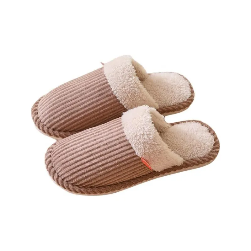 G.DUCKKIDS Corduroy Cotton Slippers For Home Indoor Men And Women's Warm For Fall And Winter Cotton Slipper-10