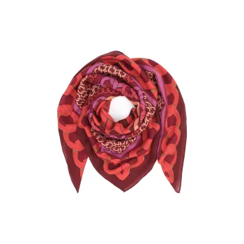 MARJAKURKI Red Scarf Atmosphere Fall Greeting Card Elegance Unisex