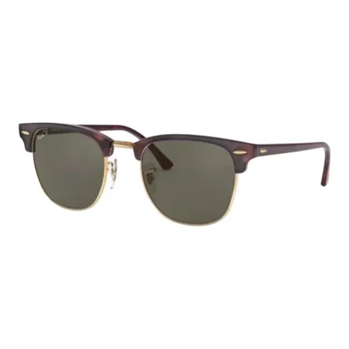 RayBan Plate Frame Acetate Browline Sunglasses Unisex Black