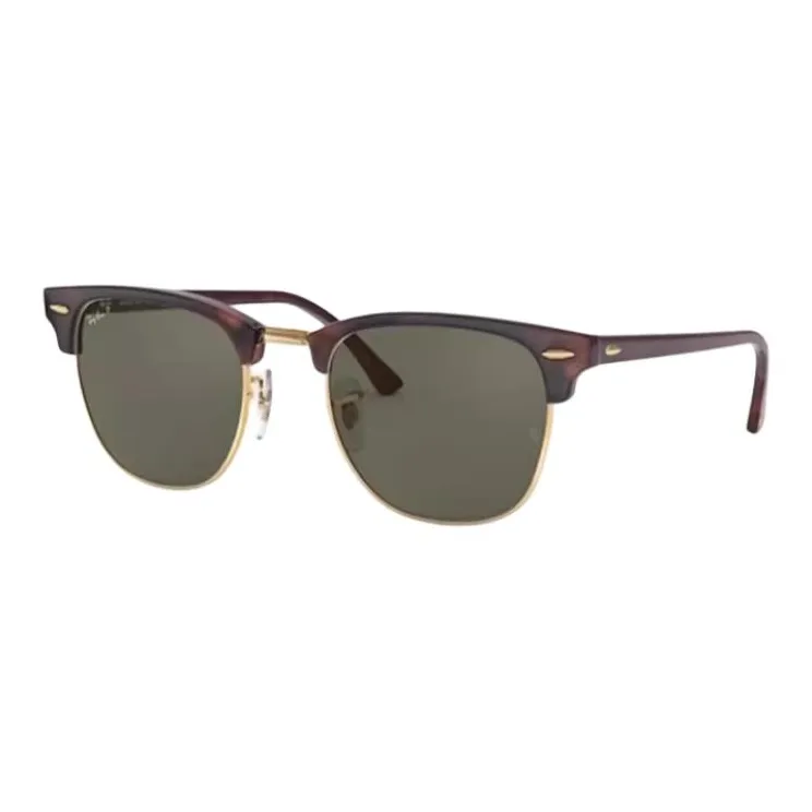 RayBan Plate Frame Acetate Browline Sunglasses Unisex Black-0