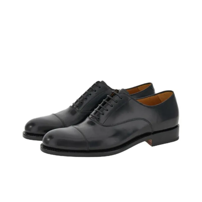FERRAGAMO Toecapped Leather Oxford Shoes-2