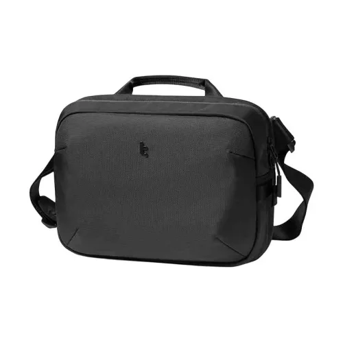 Tomtoc Nylon Crossbody One Shoulder Handbag Medium Size Men's Obsidian Black