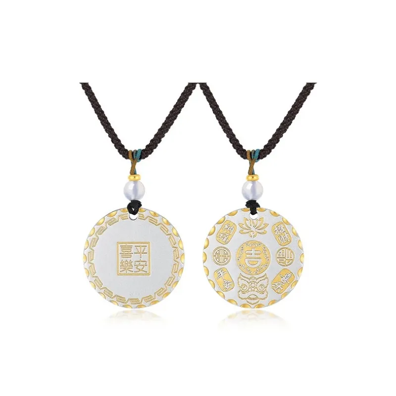 TUTAE 999 Fine Silver Necklaces Unisex Gold-1