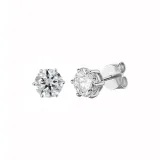 1.5ct Moissanite Stud Earrings, 14K Gold, Silver, 1 Pair