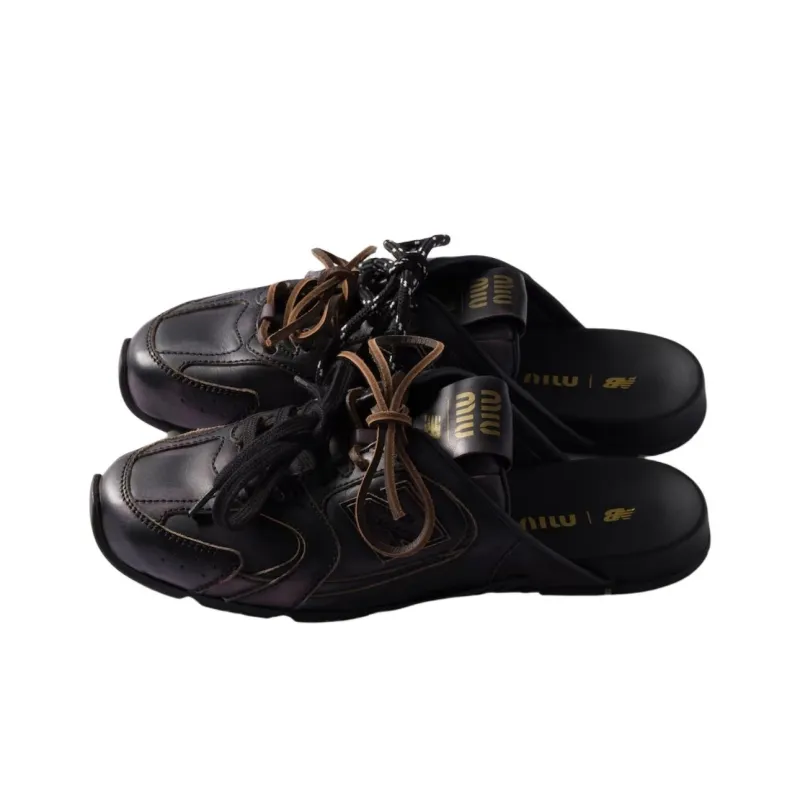 New Balance x MIU MIU NB 530 SL Wrap toe Slippers Women's Black-3