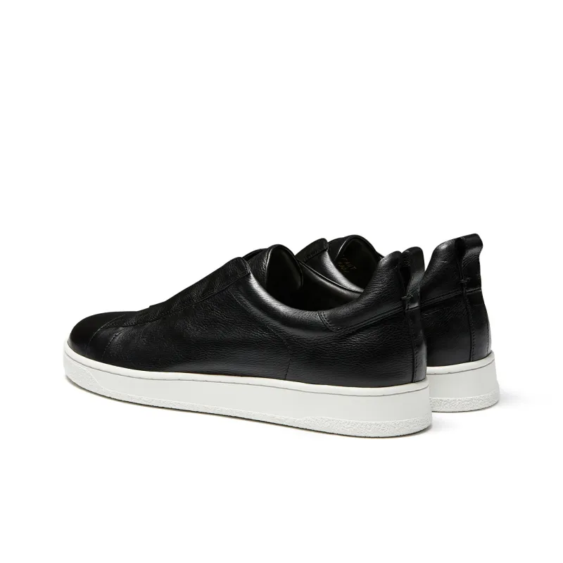 TRUFFAUT Sports Genuine Leather White Sneakers Low Top Skateboard Shoes Men's-7
