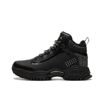 LiNing Dominant Tiger Slip Resistant Warm Mid Top Casual Shoes Men's Black