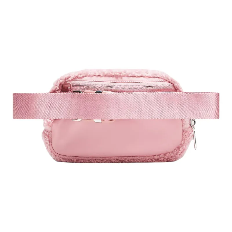 Lululemon Polyester Crossbody Fanny Pack Regular Women's Trendy Pink & Silver-2
