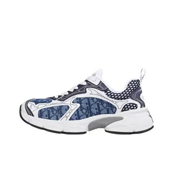 DIOR Vibe Monogram Low Top Casual Shoes Women's Blue