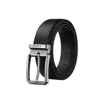AOKANG Top Grain Cow Leather Belts Men's Width 3.4cm