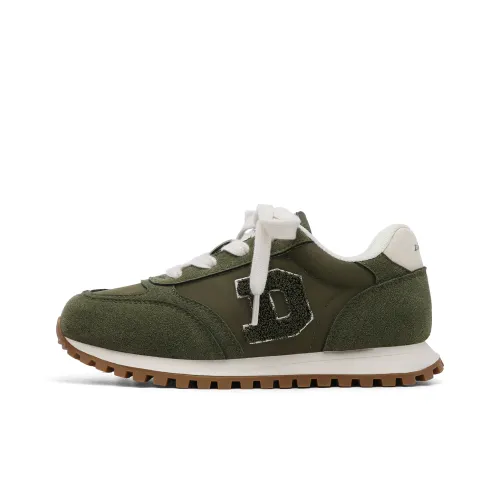 Dickies Wear Resistant Height Increasing Low Top Casual Shoes Army Green Kids'
