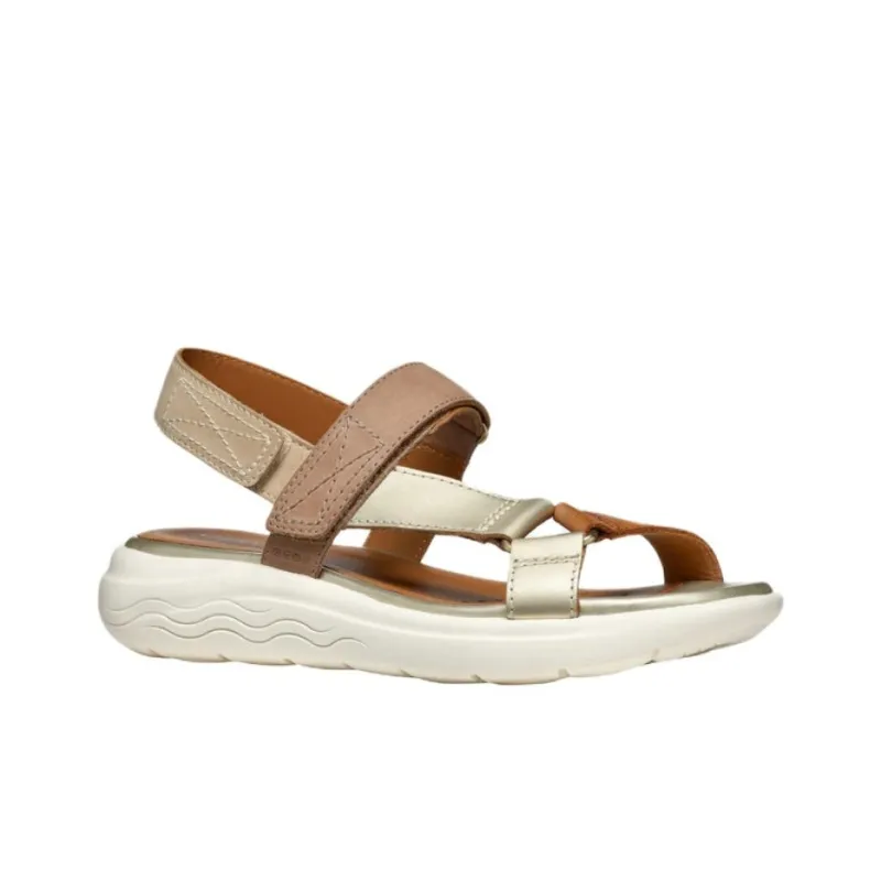 GEOX Spherica EC5W Beach Sandals Women's Gold Umber-1