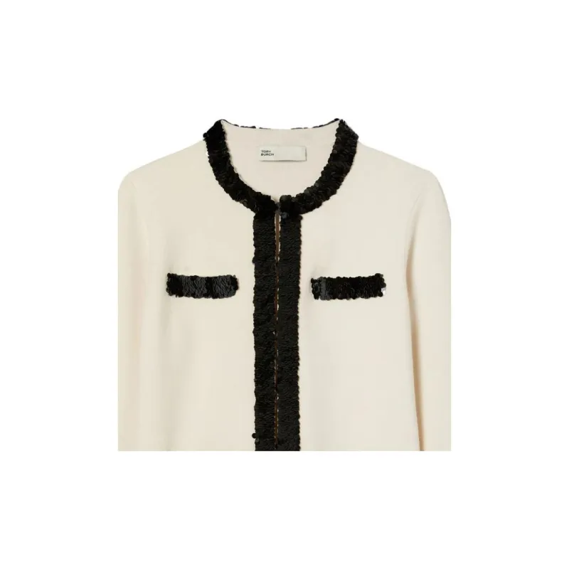 TORY BURCH Sequin Embellished Cardigan-4