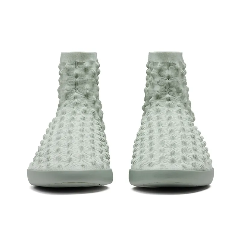 EQLZ EQUALIZER Lightweight And Wear resistant High Top Casual Shoes Unisex Cream Green-2