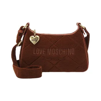 LOVE MOSCHINO Velvet Crossbody Bag Shoulder Bag Women's Rusty Red
