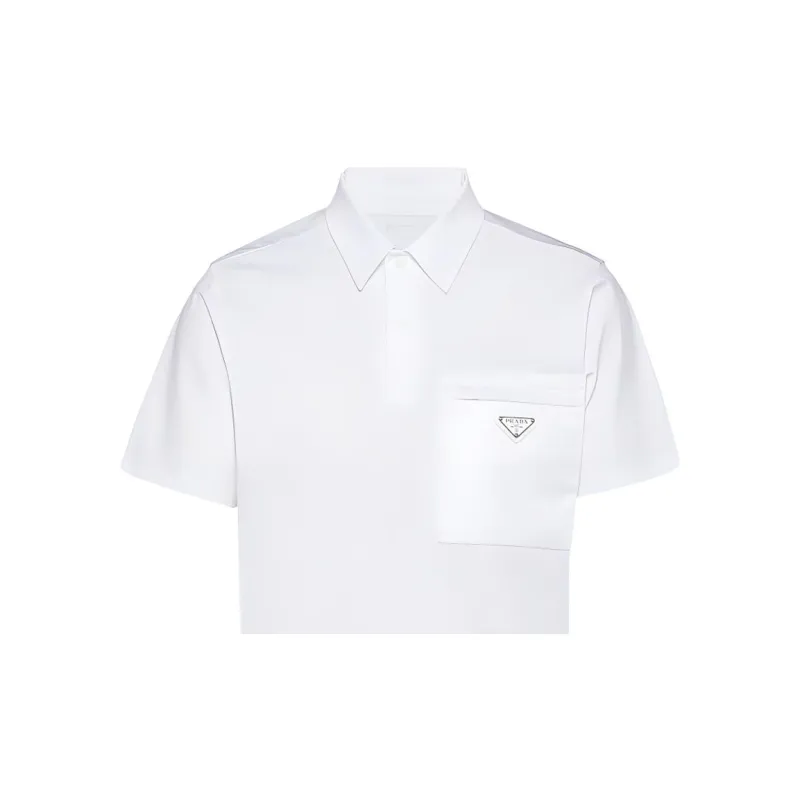 PRADA Polo Shirts Men White-5
