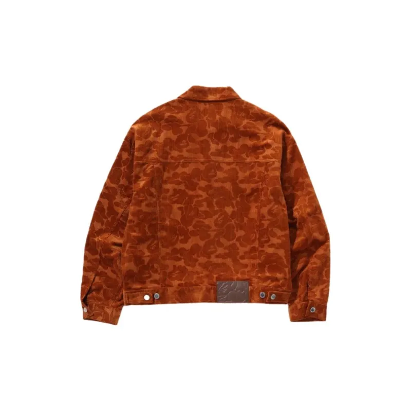 A BATHING APE Solid Camo Corduroy Trucker Jacket-1