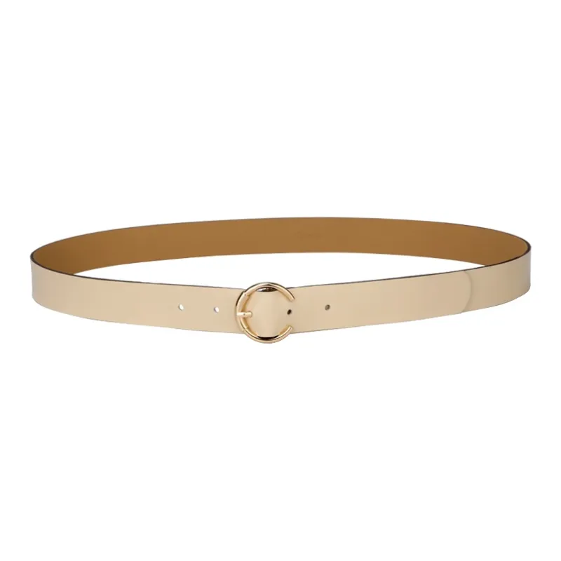 CATELLES Top Grain Cow Leather Leather Belts Women's Black/Burgundy/Coffee/Apricot 2.8cm-19