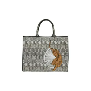 Furla Canvas Canvas Bag Tote Bag Shopping Bag Handbag Women's Multicolor