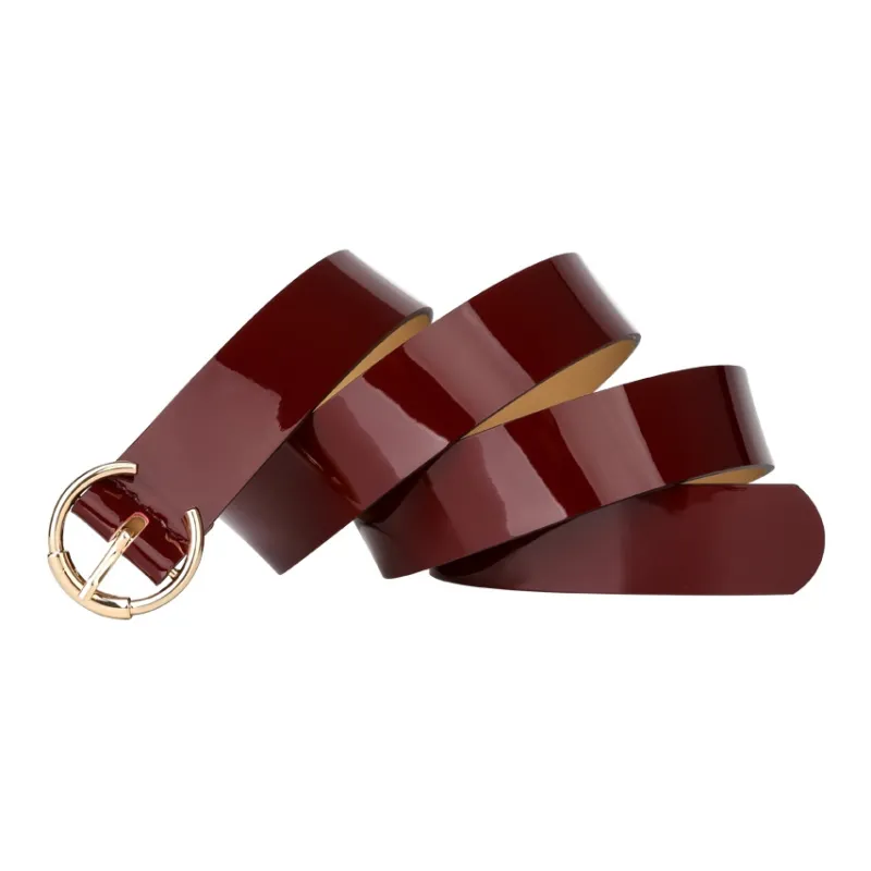 CATELLES Top Grain Cow Leather Leather Belts Women's Black/Burgundy/Coffee/Apricot 2.8cm-7