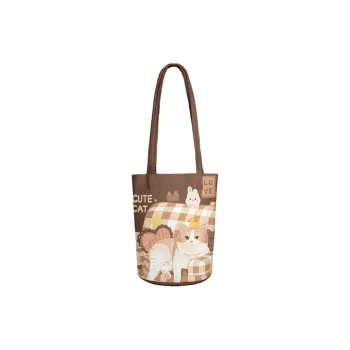 AOSONG Suede Tech Fabric Bucket Bags Shoulder Bags Regular Women's Charming Kitten