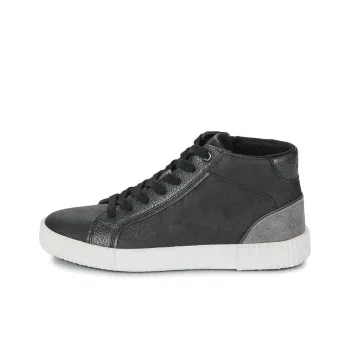 GEOX Mid Top Skateboard Shoes Women's Black Gray